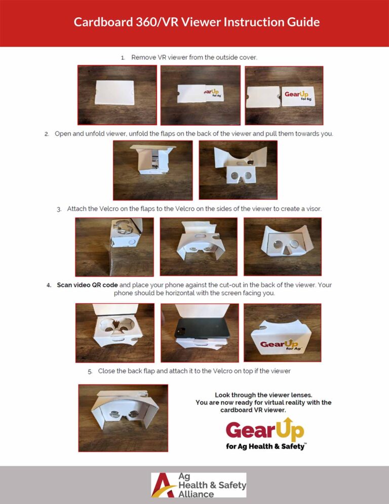 Livestock Handling: Cardboard Viewer Instruction Guide