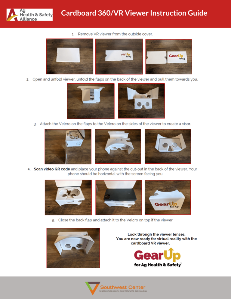 Shop Safety: Cardboard Viewer Instruction Guide