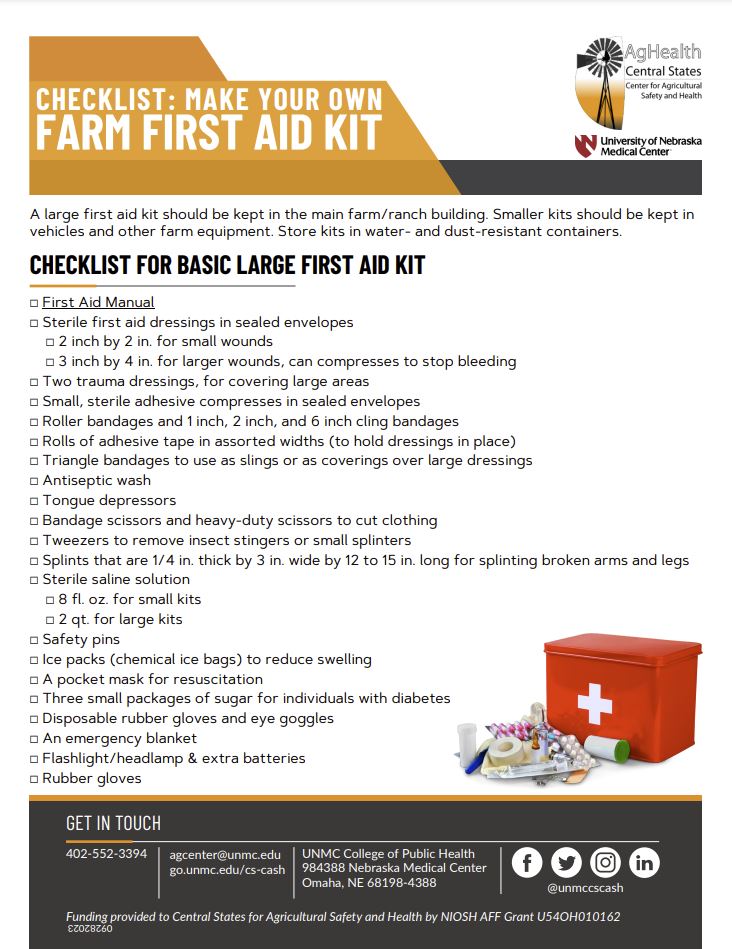 Checklist: Make Your Own Farm First Aid Kit