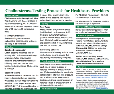 Cholinesterase Testing Protocol